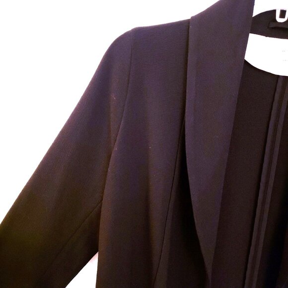 Wilfred Chevalier Black Open Front  Cardigan Jacket Pockets Size 8 EUC - Picture 3 of 11